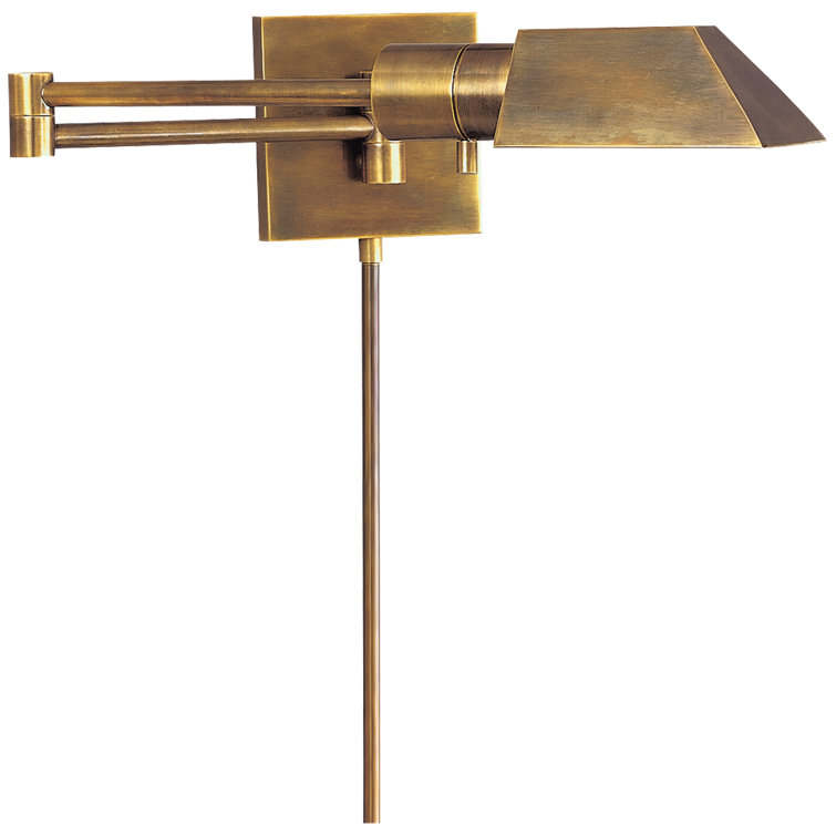 Antique Brass and Bronze Swing Arm Wall Light