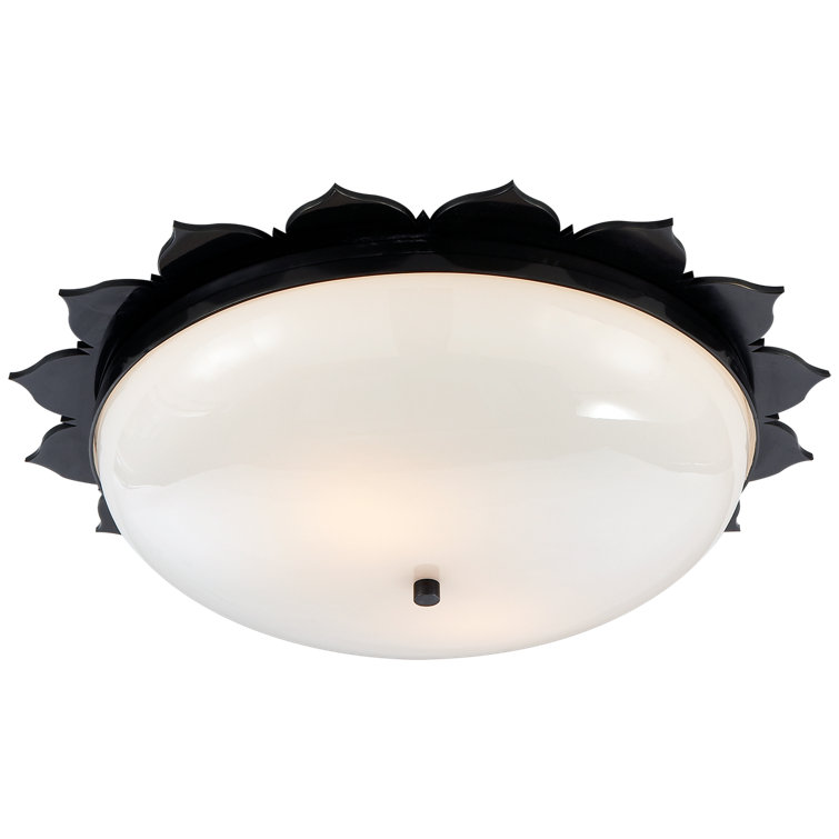 Elegant Polished Nickel 2-Light Bowl Flush Mount with Glass Detail