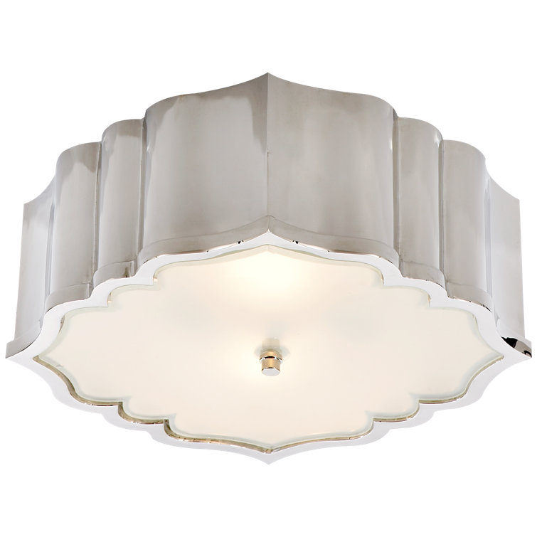 Balthazar Polished Nickel 3-Light Flush Mount Ceiling Fixture