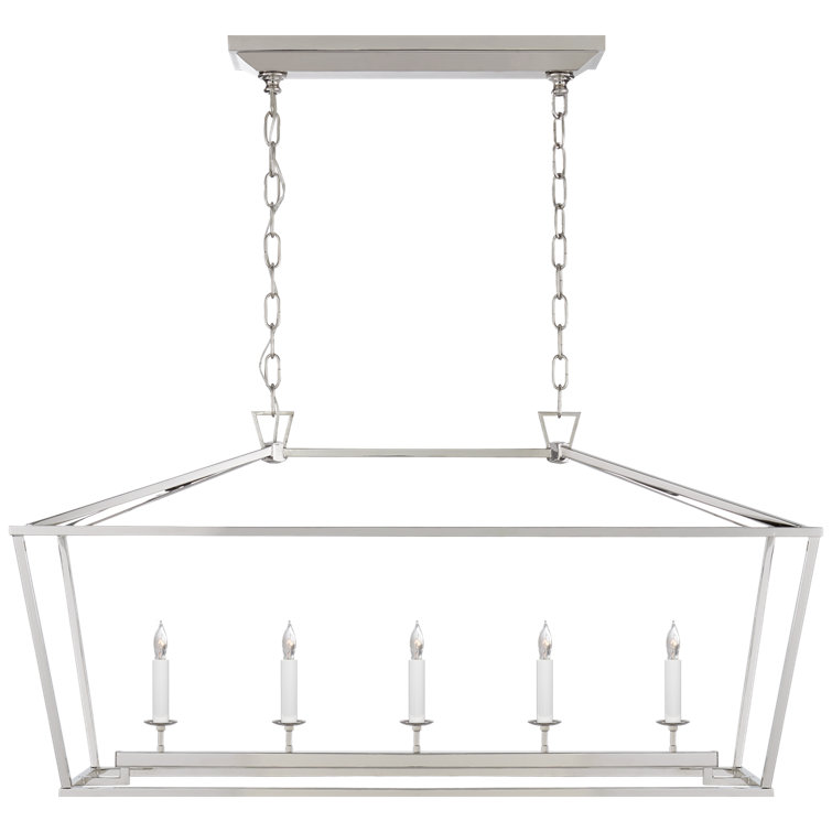 Polished Nickel 5-Light Indoor Linear Chandelier