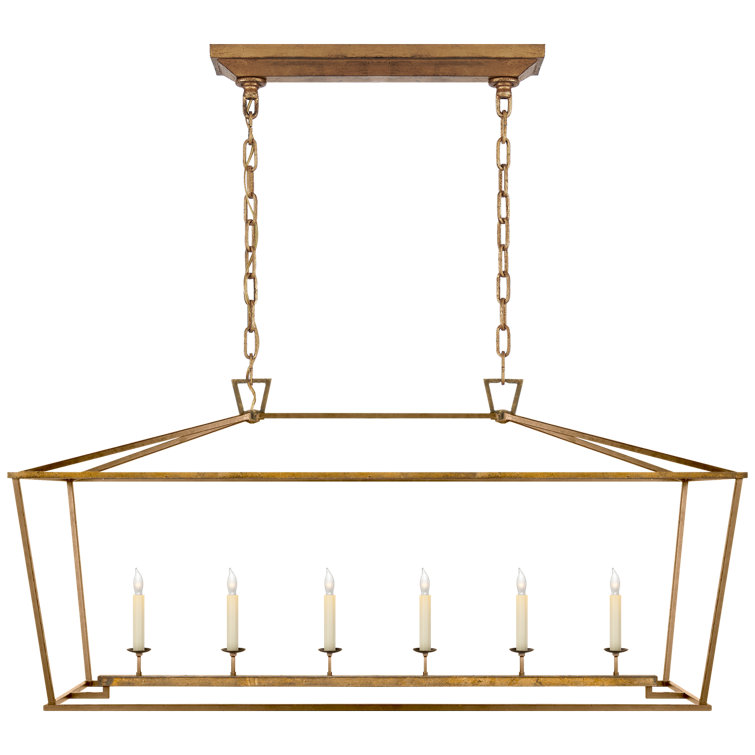 Darlana Gilded Iron 6-Light Indoor/Outdoor Pendant