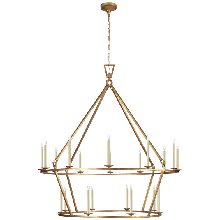 Darlana Gilded Iron 20-Light 53'' Elegant Chandelier