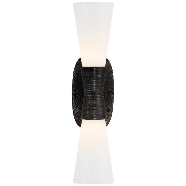 Elysian 18" Black Iron Outdoor Direct-Wired Sconce