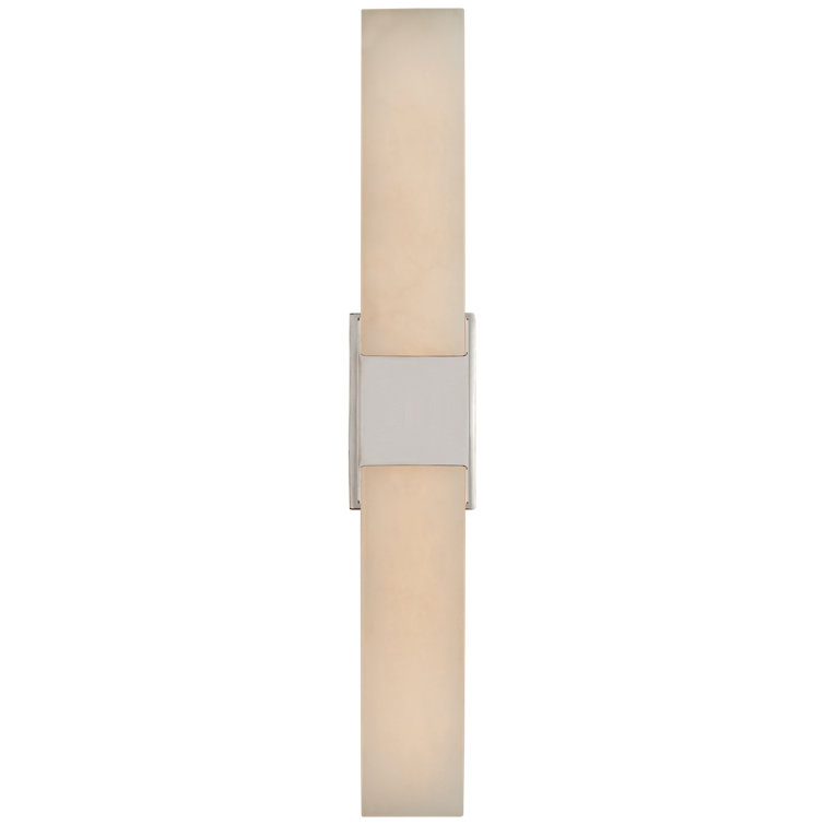 Polished Nickel Alabaster Dimmable Direct Wired Sconce
