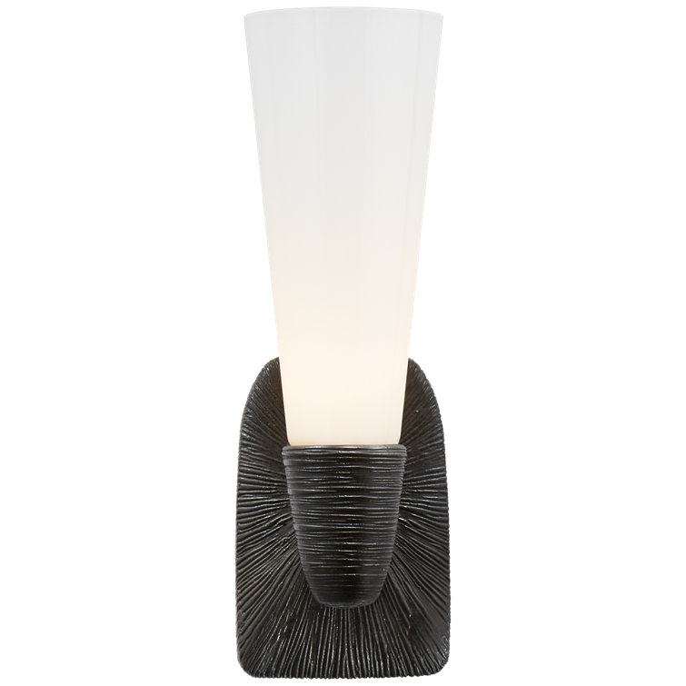 Elysium Black Iron Outdoor Dimmable Wall Sconce, 14"