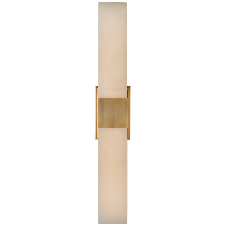 Covet Twin Pillar 26" Brass and Bronze LED Wall Sconce