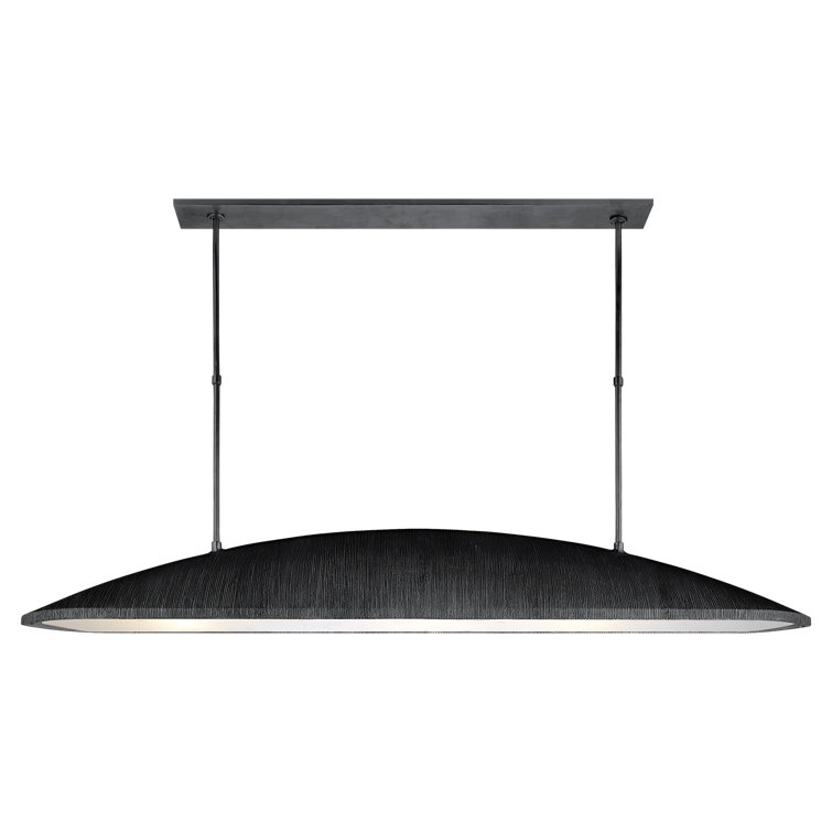 Aurora Aged Iron 60'' Gold Island Linear Pendant with Acrylic Shade