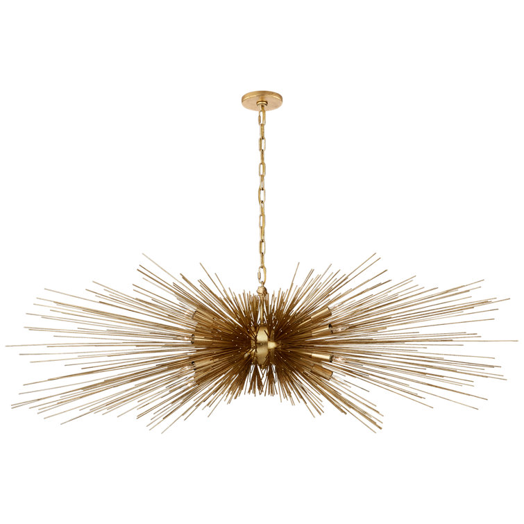Strada Linear Nickel Crystal 60" Plug-in Chandelier