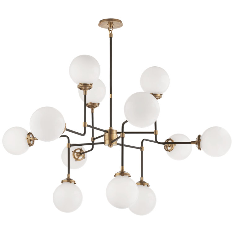 Hand-Rubbed Antique Brass 12-Light Sputnik Chandelier