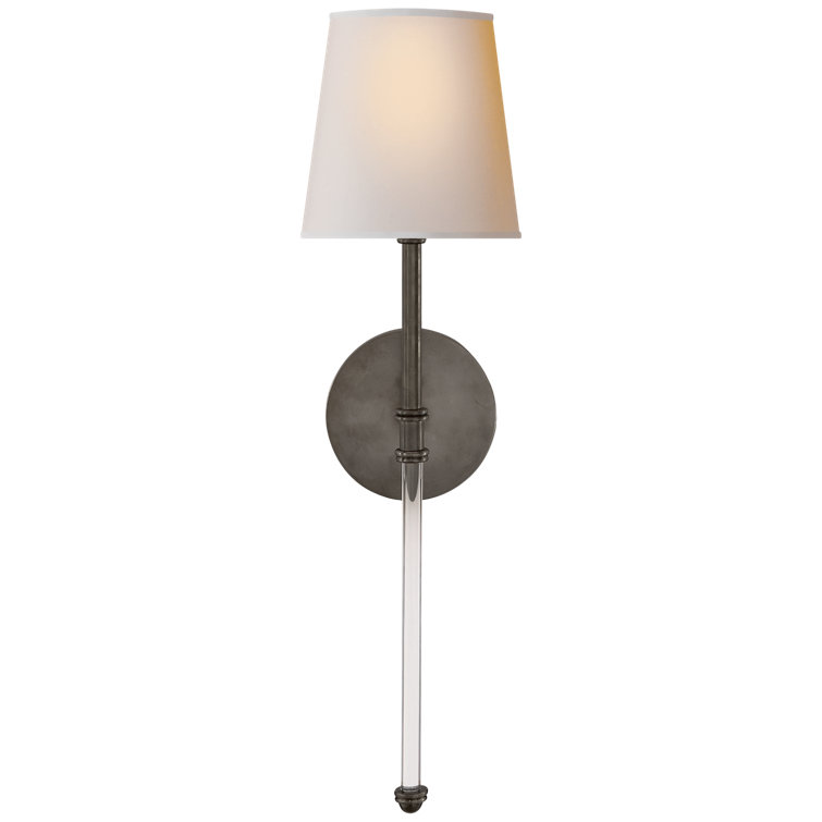 Camille Bronze and Fabric Dimmable Wall Sconce