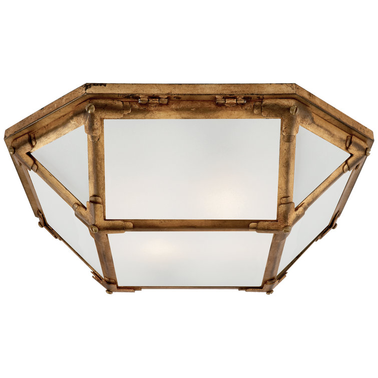 Suzanne Kasler Morris Geometric Nickel Flush Mount Ceiling Light