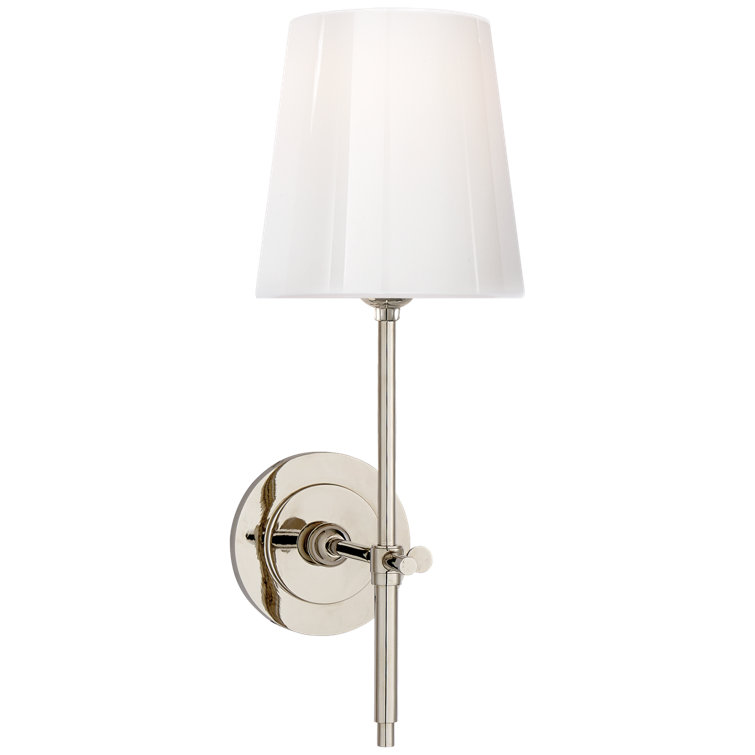 Elegant Outdoor Direct Wired Nickel Wallchiere, 14.5" Height