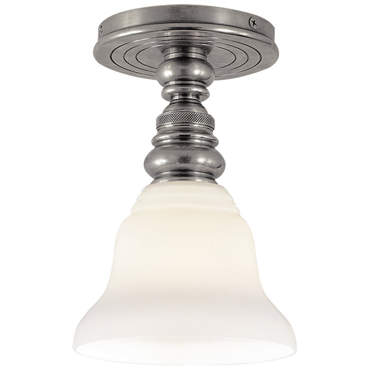 Boston Polished Nickel 8.5'' Indoor/Outdoor Flush Mount Light