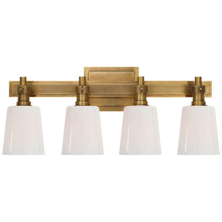 Bryant Hand-Rubbed Antique Brass 4-Light Outdoor Vanity Wall Sconce