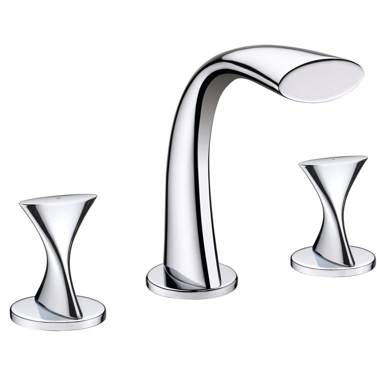 Polished Chrome 2-Handle Widespread Bathroom Faucet