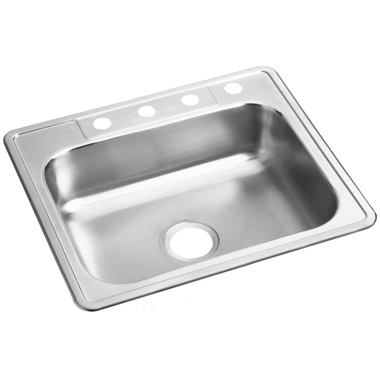 Dayton 25" Stainless Steel Single Bowl Drop-In Sink