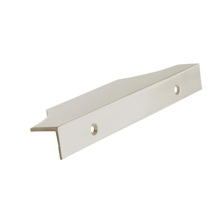 Satin Nickel Modern Finger Pull with Mounting Hardware
