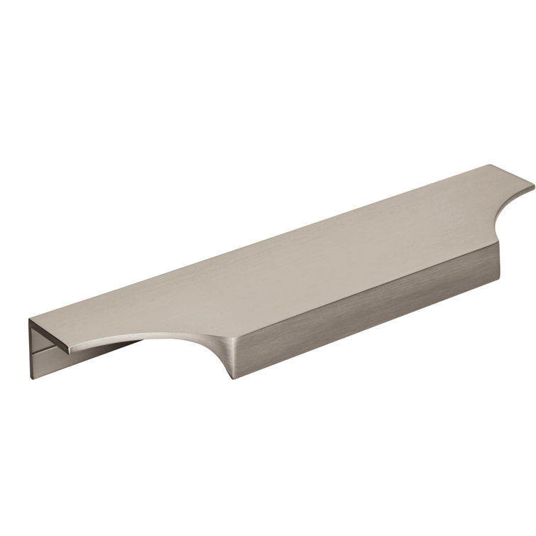 Satin Nickel Modern Finger Pull with Mounting Hardware