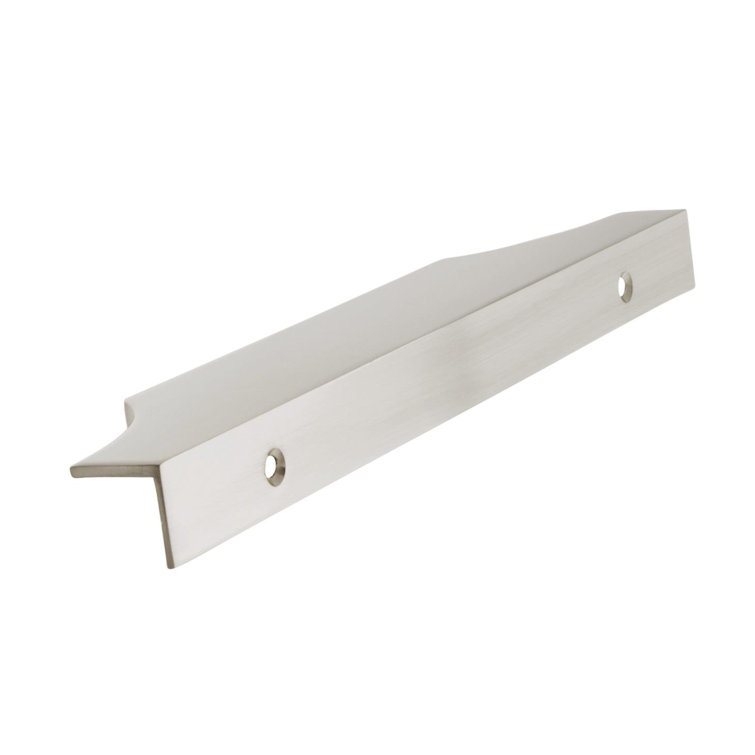 Satin Nickel Modern Finger Pull with Mounting Hardware