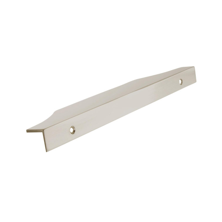 Satin Nickel Modern Finger Pull with Mounting Hardware