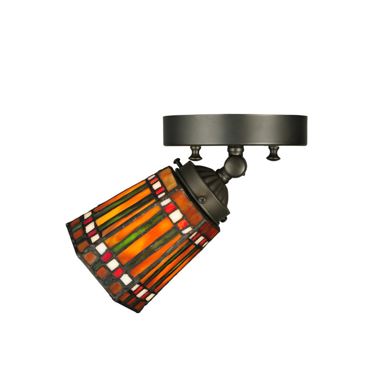 Prairie Corn 1-Light Adjustable Globe Outdoor Sconce with Mahogany Bronze Finish