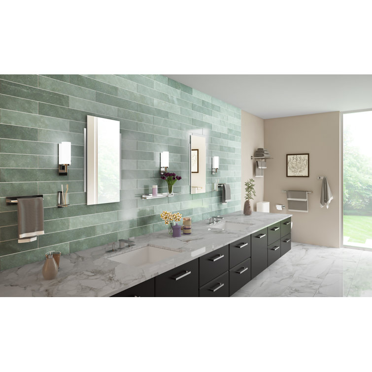 Chrome Glass Transitional Wall Sconce