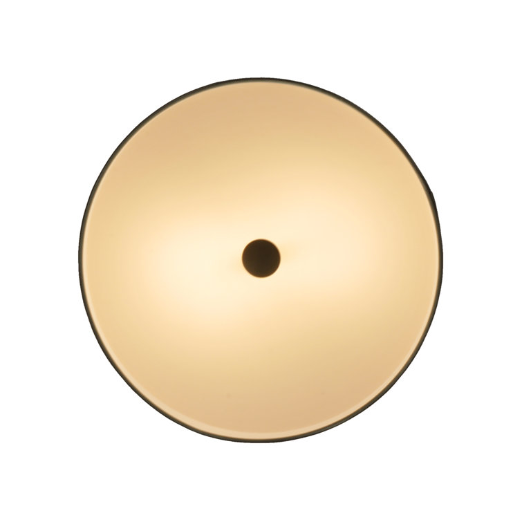 14" Bronze Glass Drum LED Indoor/Outdoor Flush Mount