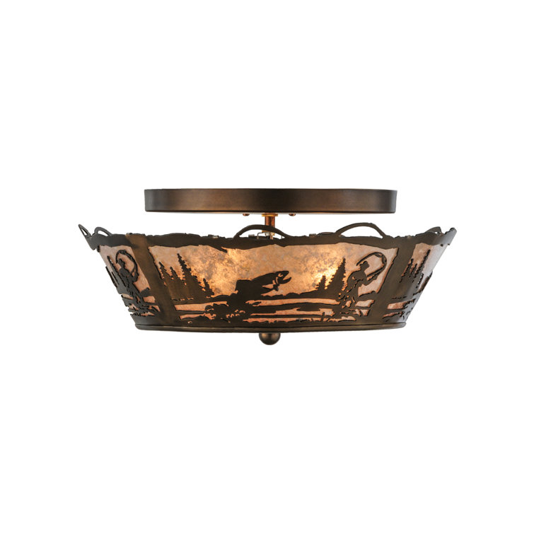 Copper Globe 2-Light Energy Star Indoor/Outdoor Flush Mount