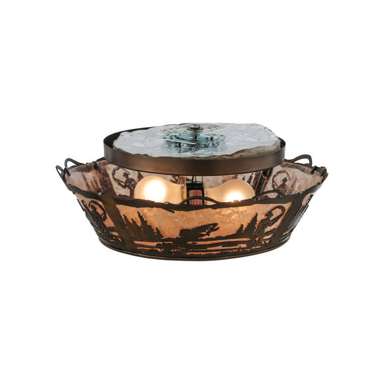 Copper Globe 2-Light Energy Star Indoor/Outdoor Flush Mount