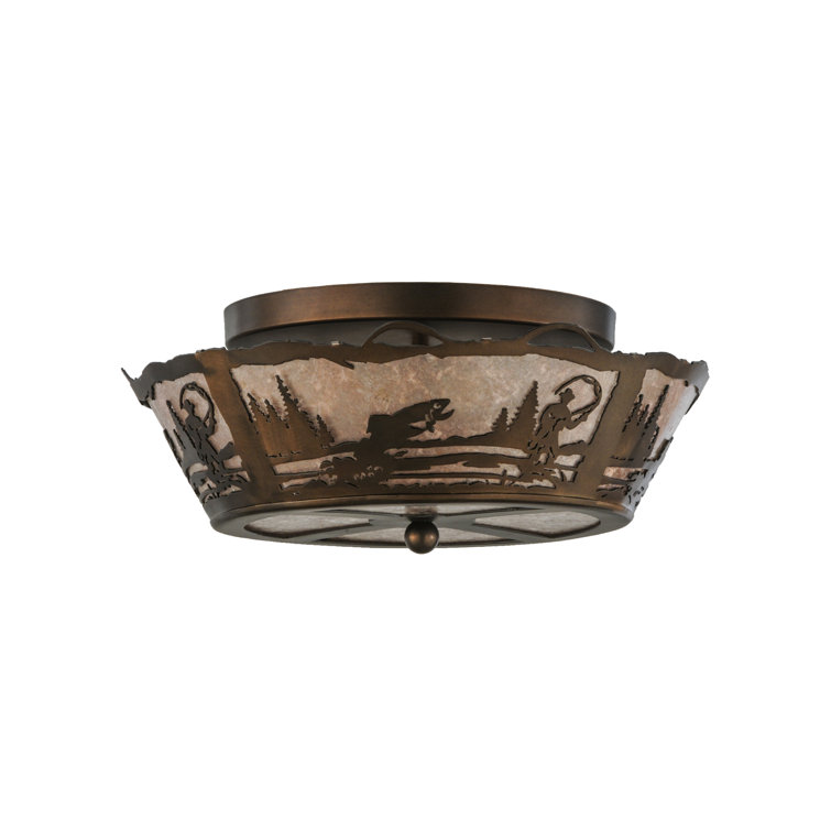 Copper Globe 2-Light Energy Star Indoor/Outdoor Flush Mount