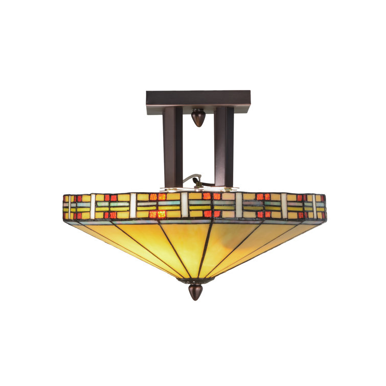 Arizona Bronze 2-Light Indoor/Outdoor Semi-Flush Mount