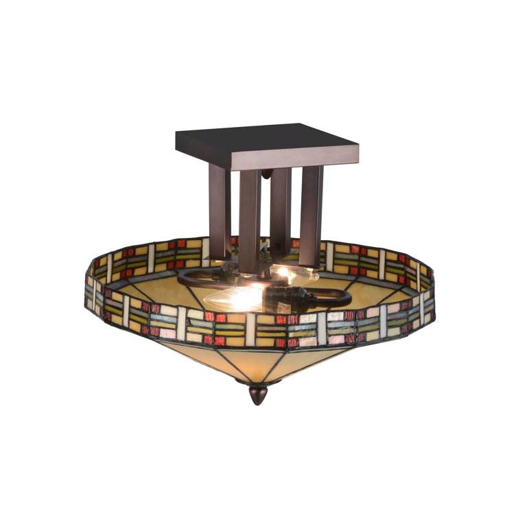 Arizona Bronze 2-Light Indoor/Outdoor Semi-Flush Mount