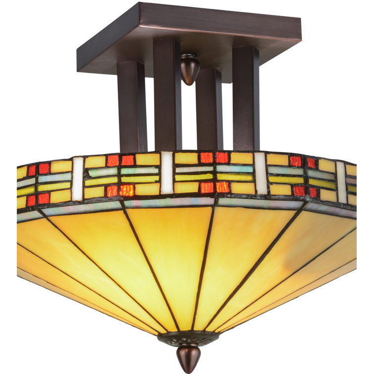 Arizona Bronze 2-Light Indoor/Outdoor Semi-Flush Mount
