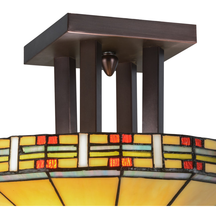 Arizona Bronze 2-Light Indoor/Outdoor Semi-Flush Mount