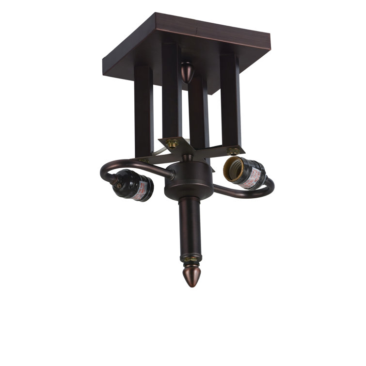 Arizona Bronze 2-Light Indoor/Outdoor Semi-Flush Mount