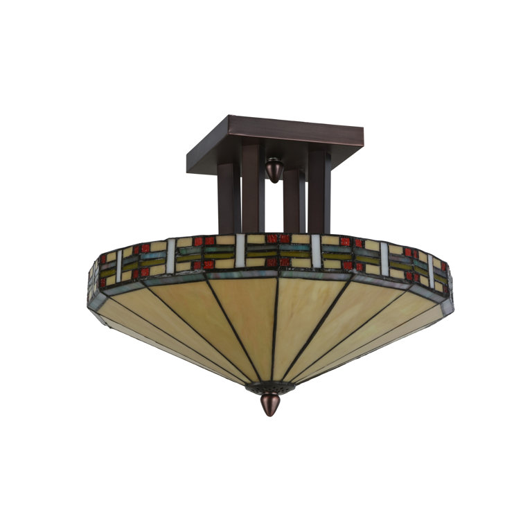 Arizona Bronze 2-Light Indoor/Outdoor Semi-Flush Mount