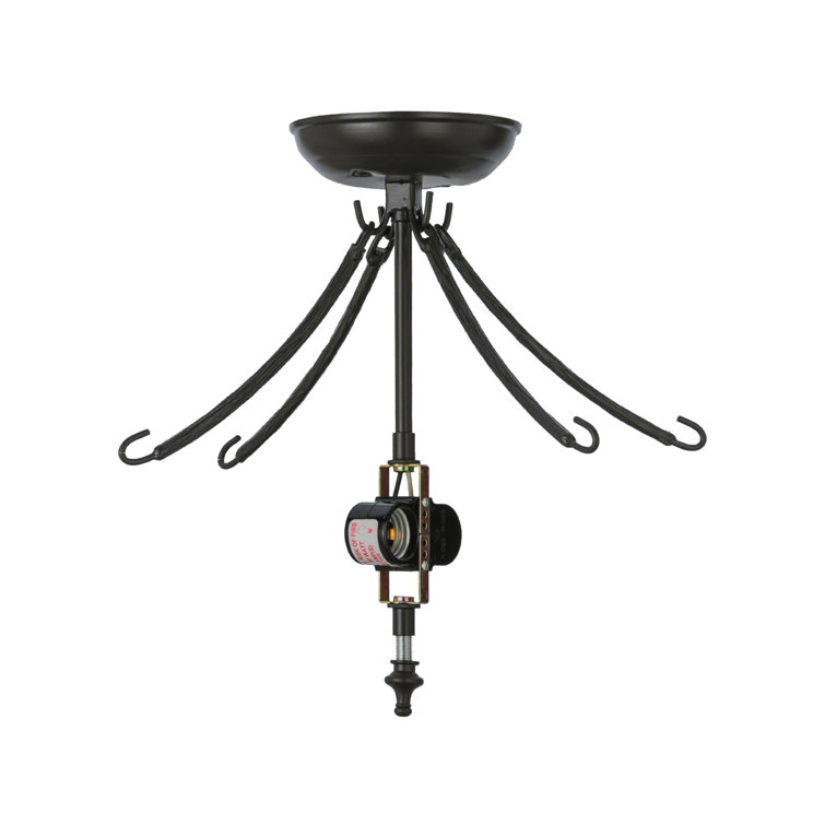 22" Bronze Glass Semi-Flush Mount with Oak Leaf Accents