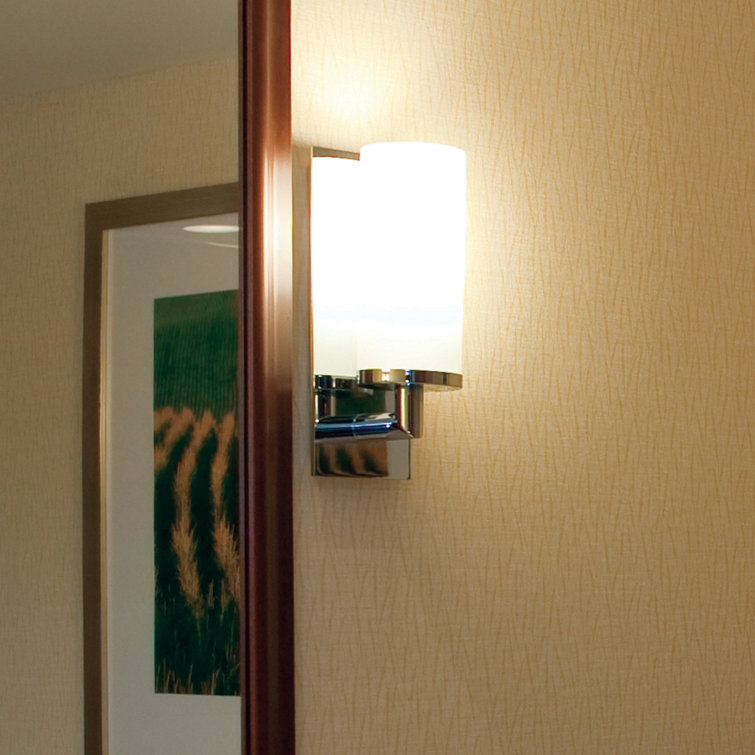 Chrome Glass Transitional Wall Sconce