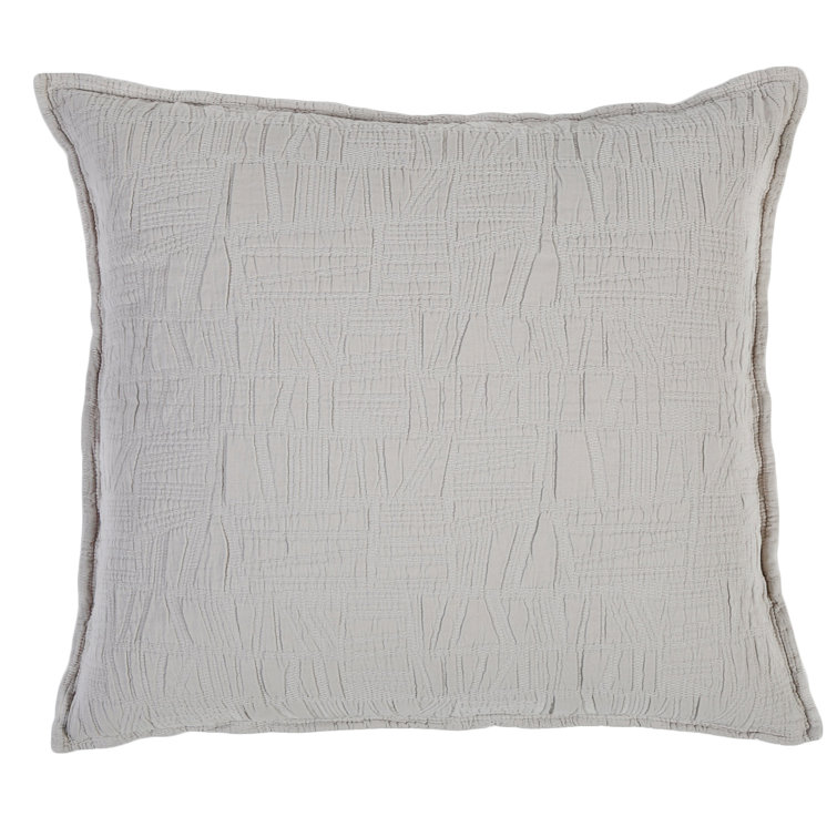 Harbour Geometric Weave Taupe Euro Cotton Sham