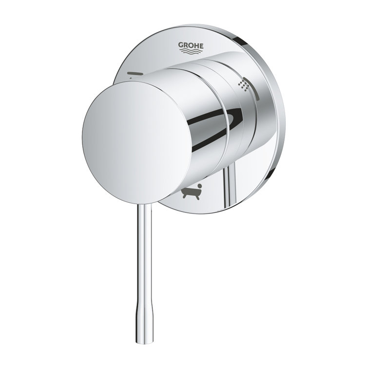 Essence Polished Black Metal Shower Diverter Trim Kit