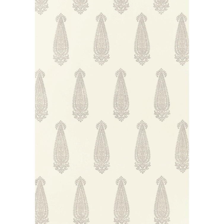Katara Paisley Oyster Non-pasted Ethnic Print Wallpaper