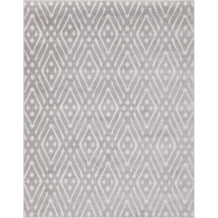 Sabrina Soto Geo-Gray Easy-Care 8' x 10' Outdoor Area Rug