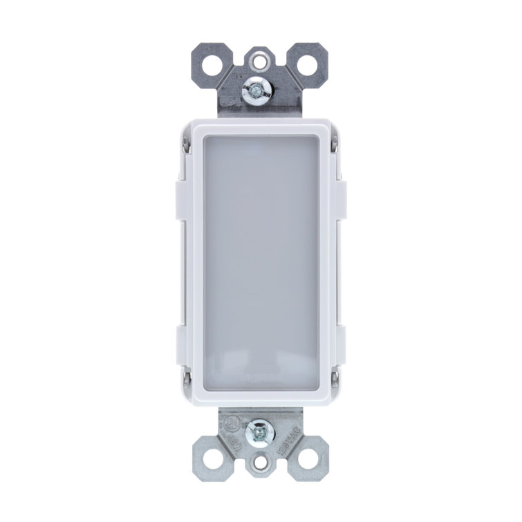 Radiant White LED Night Light Outlet with Adjustable Settings