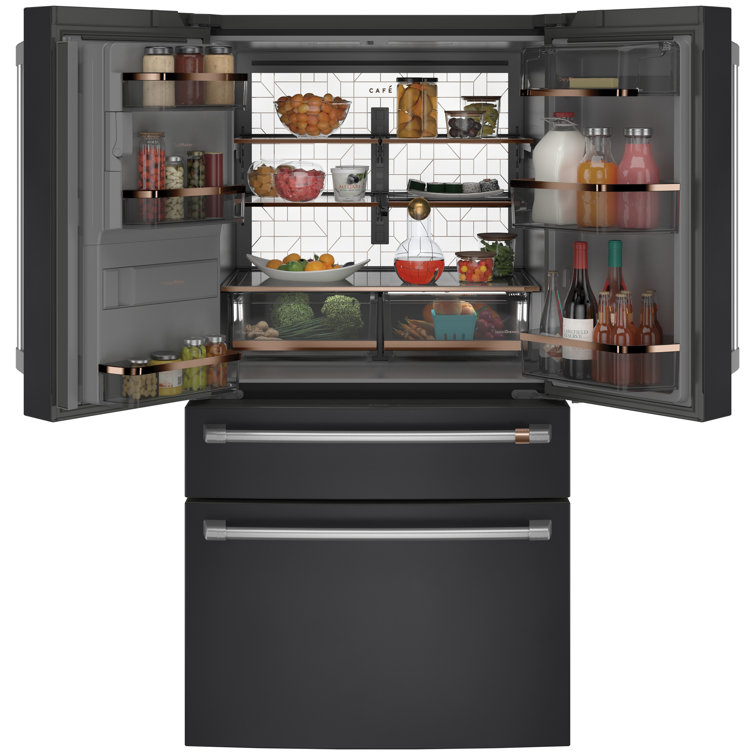 Matte Black Smart French Door Refrigerator with Ice Maker
