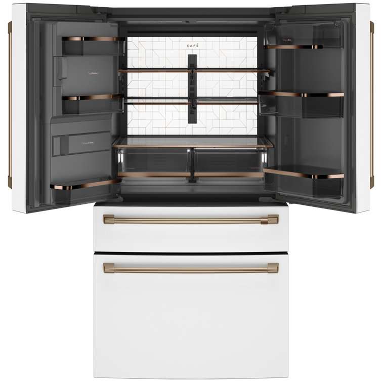 Matte White Smart French Door Refrigerator with Ice Maker