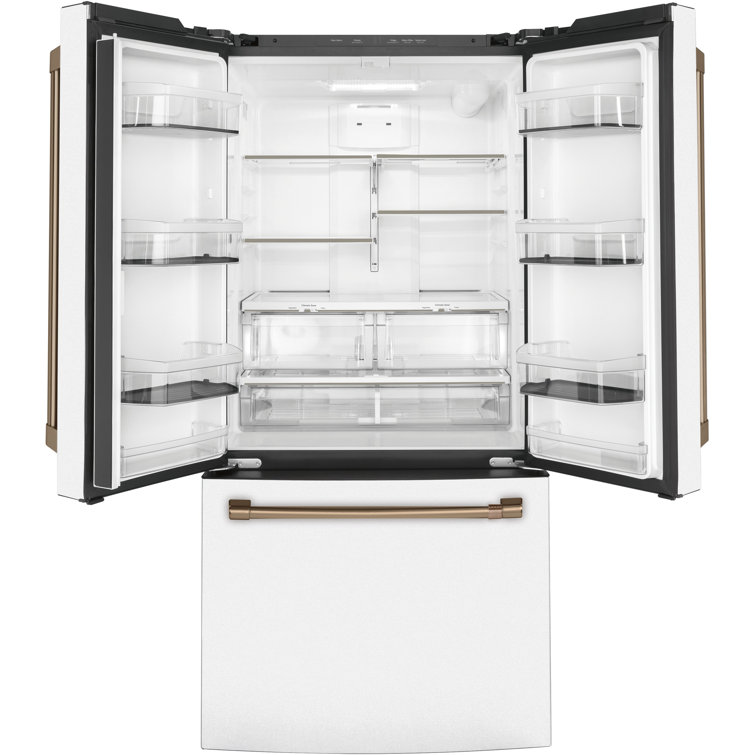 Matte White Smart French Door Refrigerator with Ice Maker