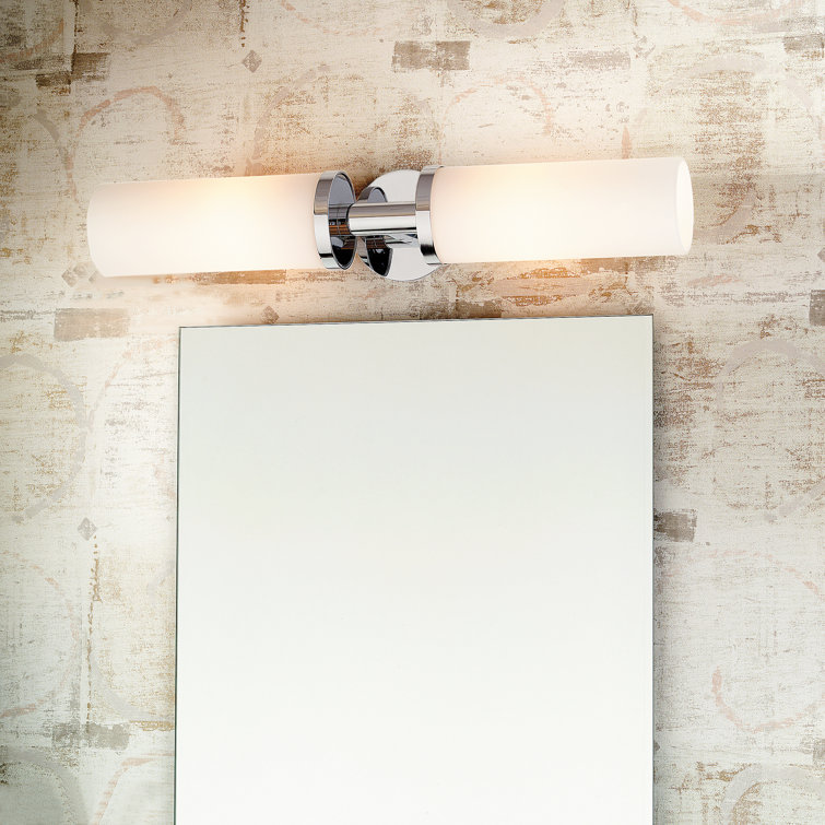 Kubic Chrome Glass Shade Direct Wired Sconce