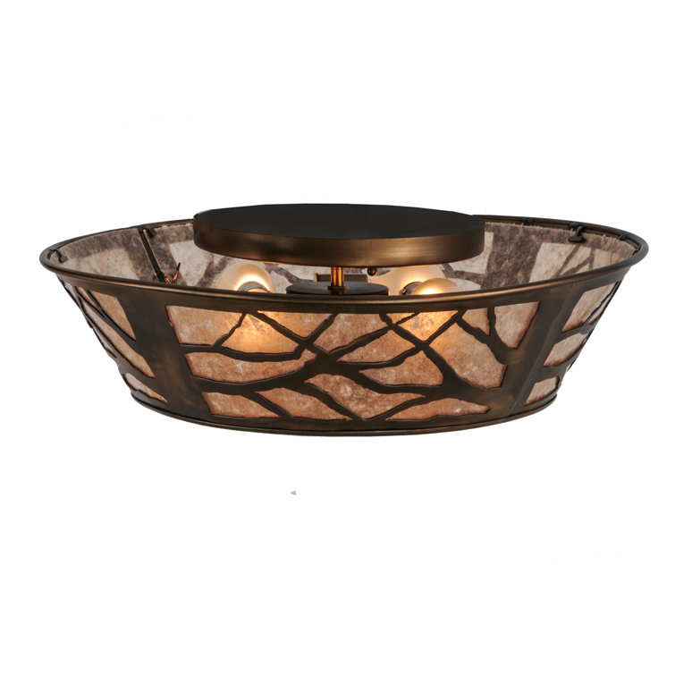 Branches Artisan Glass 22.5" Incandescent Flush Mount