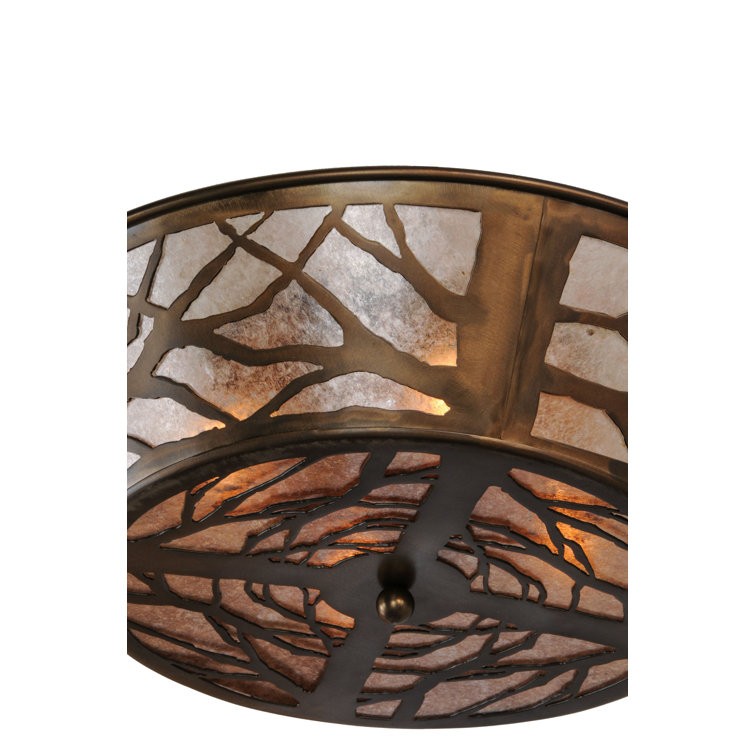 Branches Artisan Glass 22.5" Incandescent Flush Mount