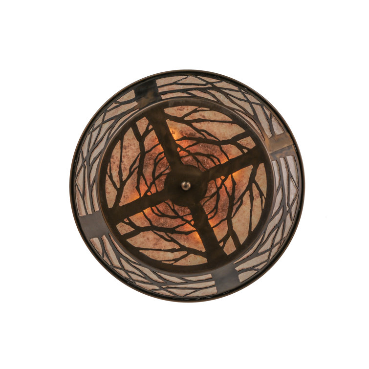Branches Artisan Glass 22.5" Incandescent Flush Mount